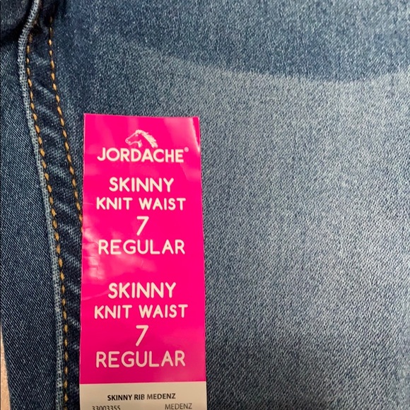 Jordache Girls Rib Waist Skinny Jeans Regular - Picture 2 of 8